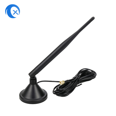 Plastic SMA Whip Antenna , GPRS Magnet Base Antenna 850M / 900M / 1900M / 1900M