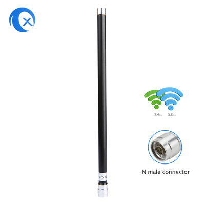 2.4GHz 5.8GHz Dual Band 7dBi High Gain Omnidirectional Outdoor/ Indoor Base Station Fiberglass Antenna