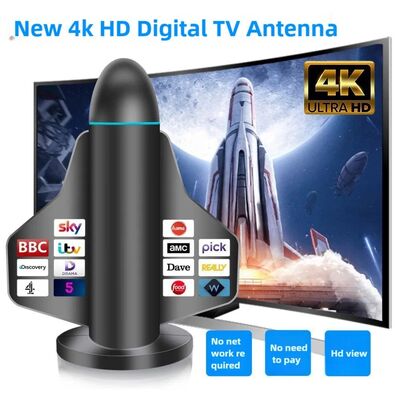 Long Range New 4K HD Digital TV Antenna with Signal Booster for Smart TV and All TV for Local Channels Indoor & Outdoor