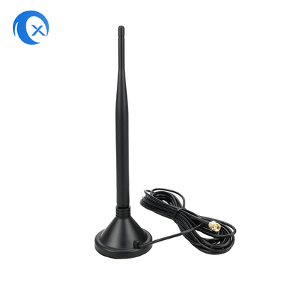 Plastic SMA Whip Antenna , GPRS Magnet Base Antenna 850M / 900M / 1900M / 1900M