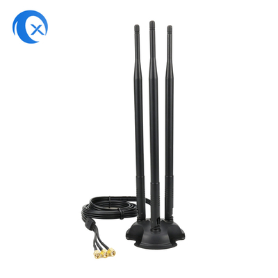 2.4G/5G Triple 7dBi Antenna WiFi Bluetooth Wireless Extender Magnetic Mount Antenna With RP-SMA Male Connector