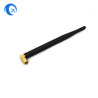 SMA Male Connector Mount High Gain 5dBi 868MHz 2.4G Antenna NFC Fixed Right Angle WiFi Rubber Duck Antenna For Router